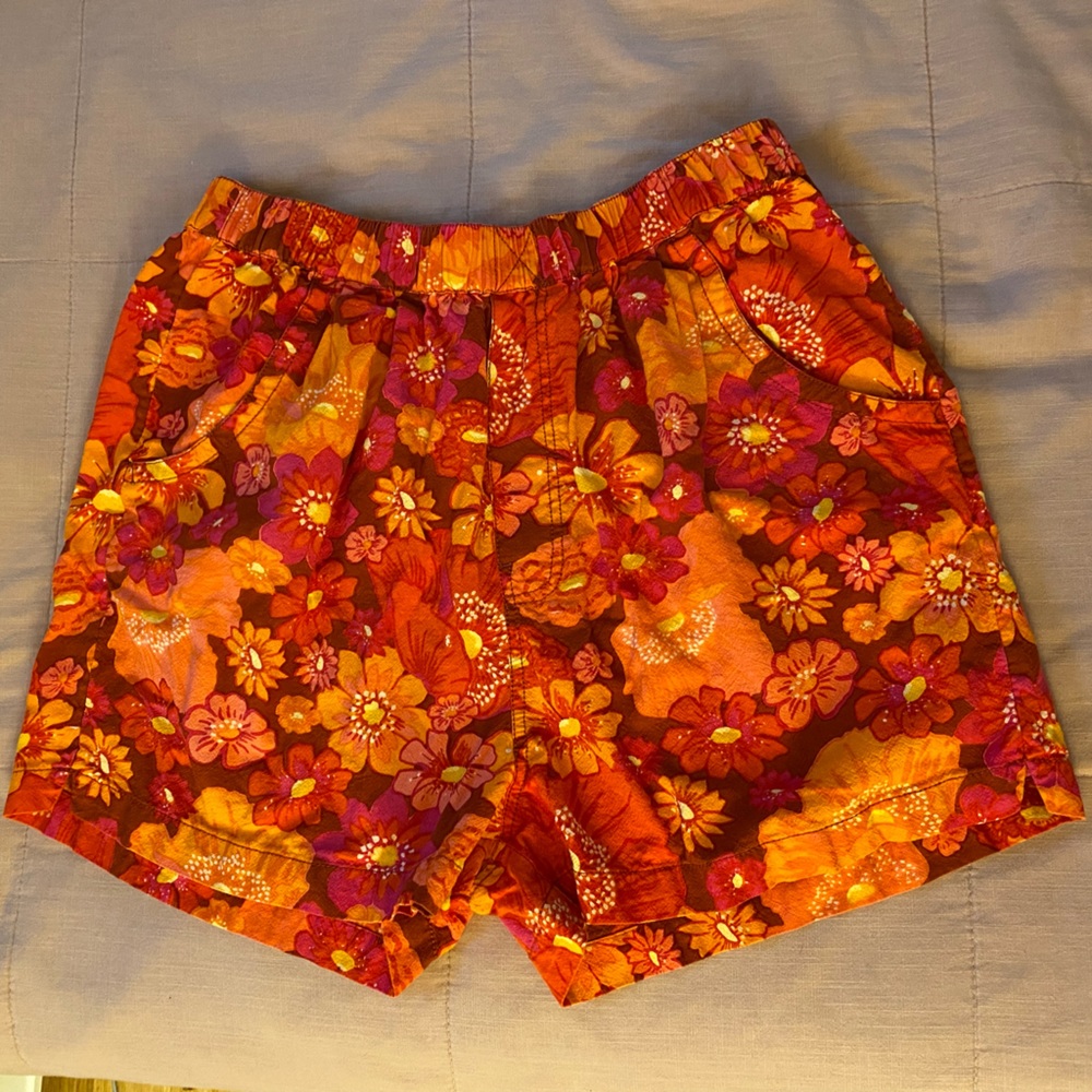 Free People Floral Shorts